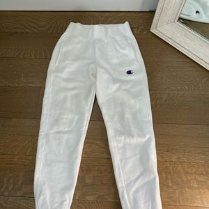 champion white joggers